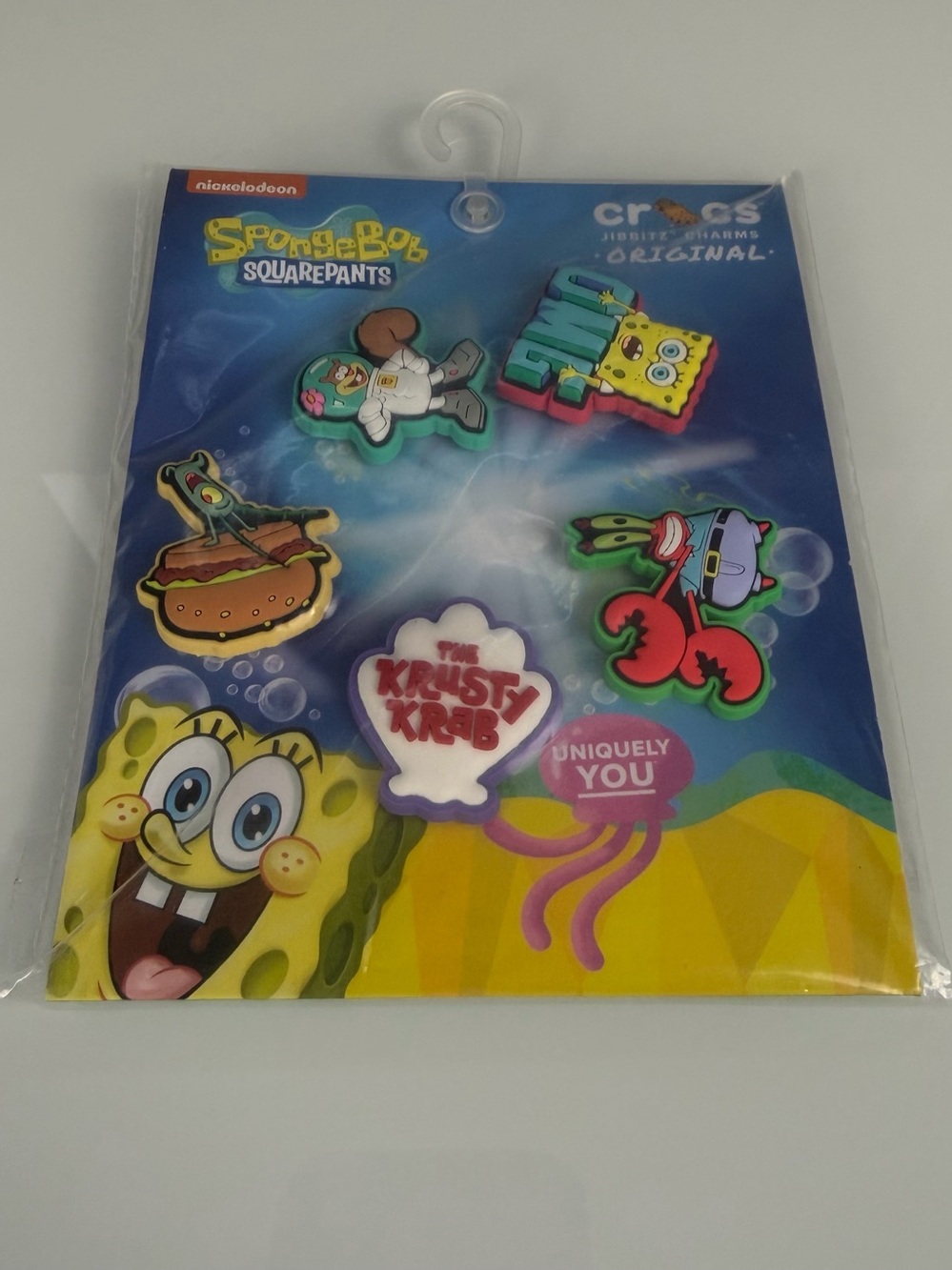 Crocs Jibbitz SpongeBob SquarePants 5-Pack Shoe Charms Waterproof Kids
